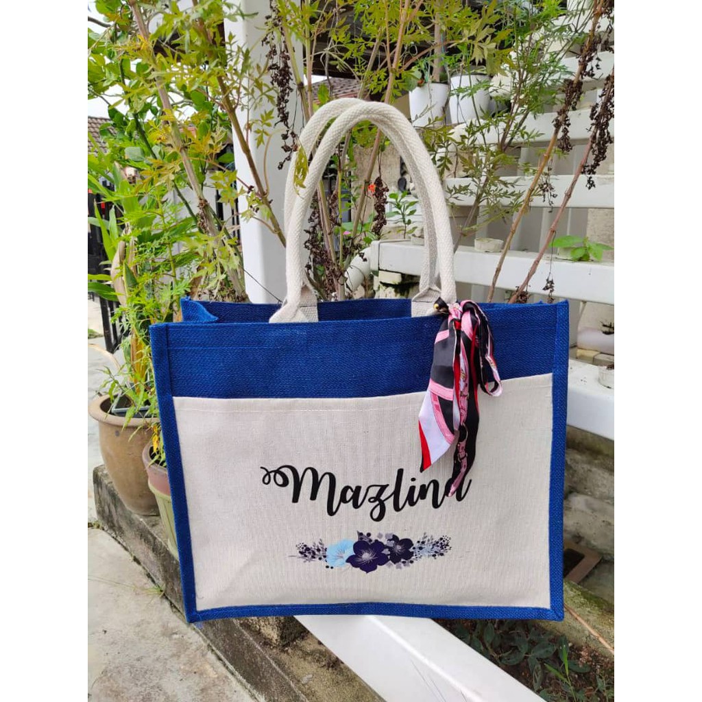 Jute bag with discount twilly