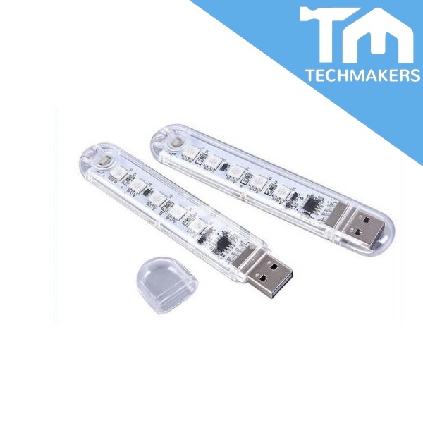 1pc of USB Colorful Light Plug-and-Play LED, One Press to Change Color Colour RGB Super Bright TechMakers