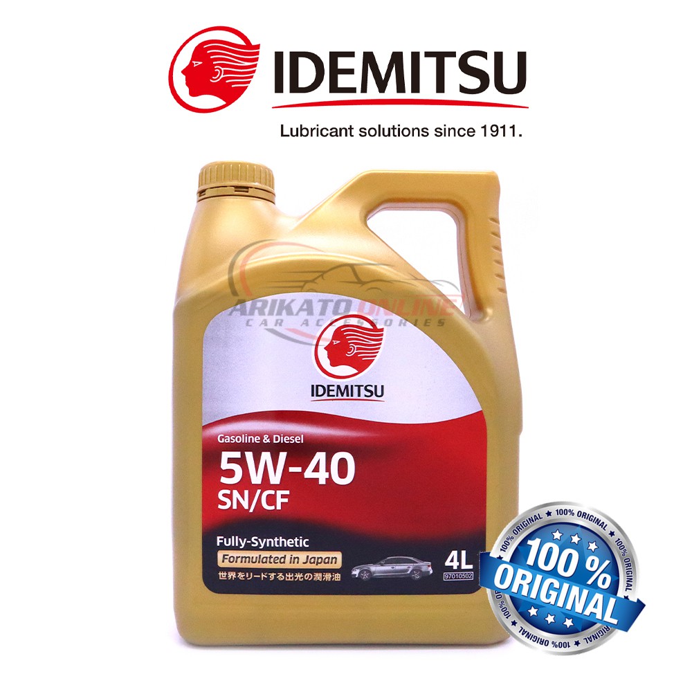 IDEMITSU 5W40 SN/CF Fully Synthetic Engine Oil (4L) | Shopee Malaysia