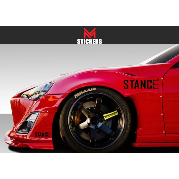 STANCE 10 CM CAR STICKER MYVI AXIA VIOS CITY CIVIC GT86 BRZ TOYOTA ...