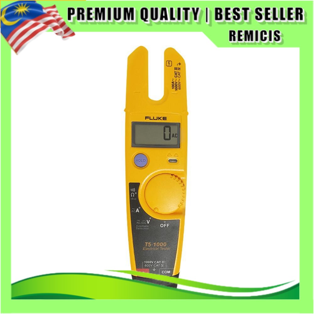 Fluke T5-1000 voltage continuity tester high precision open clamp meter ...