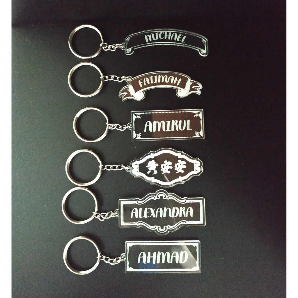 Laser Engraved Hand Made Custom key-chain Personalized With your