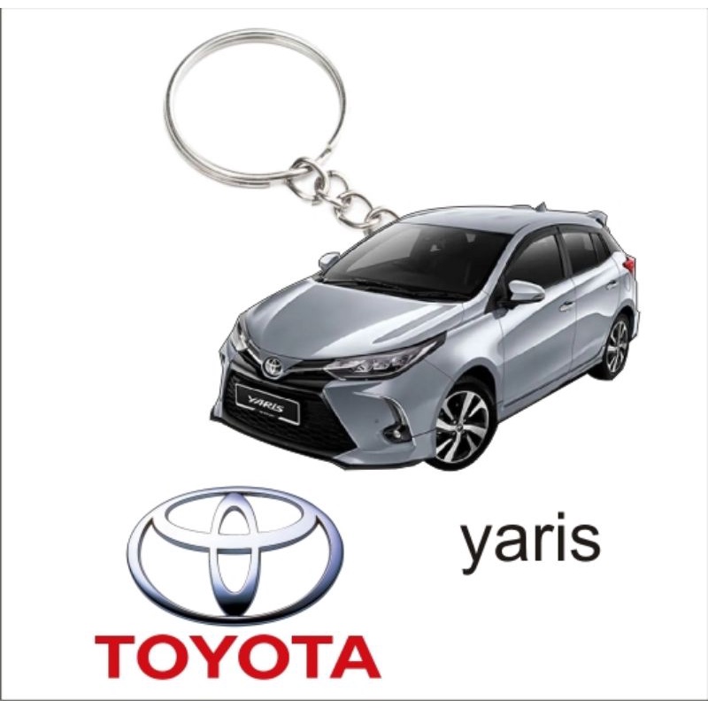 toyota Yaris silver keychain (2d) | Shopee Malaysia