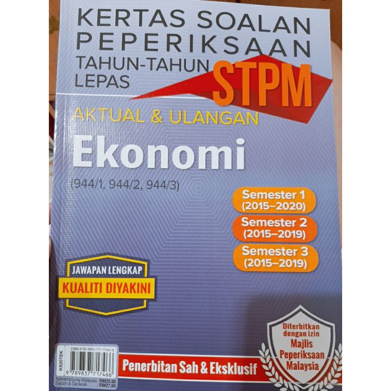 Ekonomi STPM [NEW] (past year question)  Shopee Malaysia