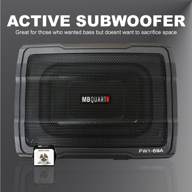 MB QUART FW1 6 x 9 INCH UNDERSEAT POWERED SUBWOOFER, 150W FW1 69A 100