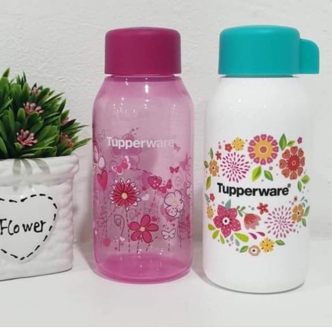 Tupperware Pretty Blooms Eco bottle 350ml (1pcs) or (1Set) | Shopee ...