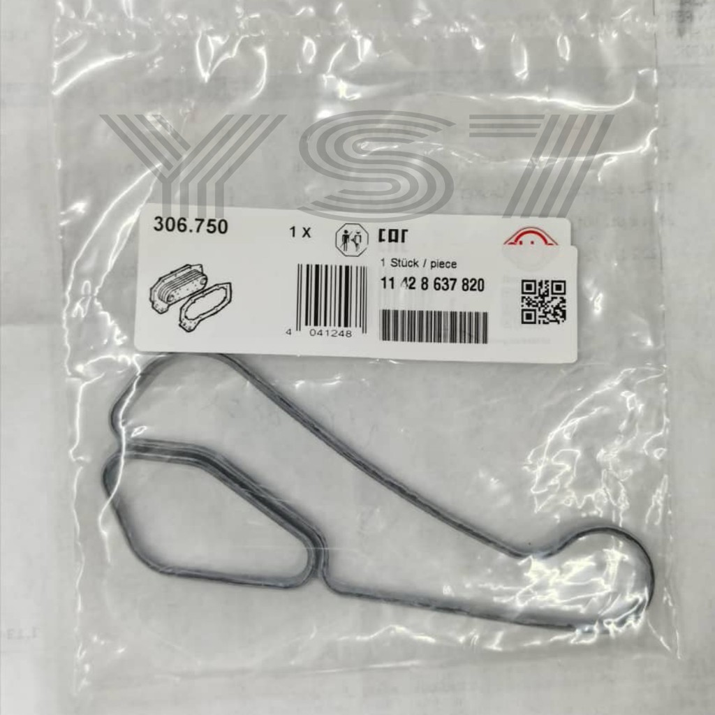 BMW Engine Oil Filter & Cooler Housing Gasket Set - Replaces 11428637820, 11428637821