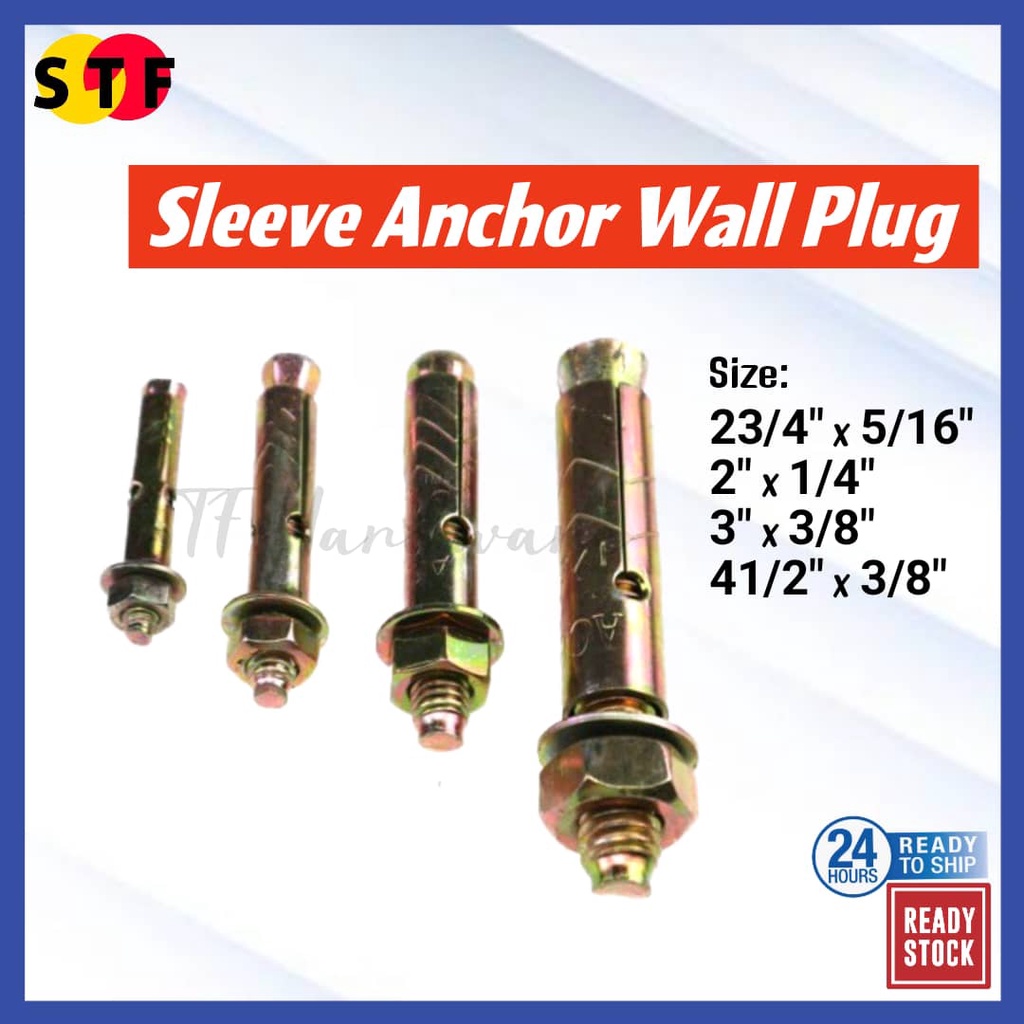 Sleeve Anchor Wall plug / Besi wall plug Shopee Malaysia