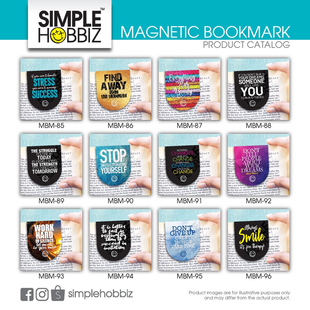 SIMPLE HOBBIZ Magnetic Bookmark 'Design H' 🇲🇾Made in Malaysia🇲🇾 🔥READY ...