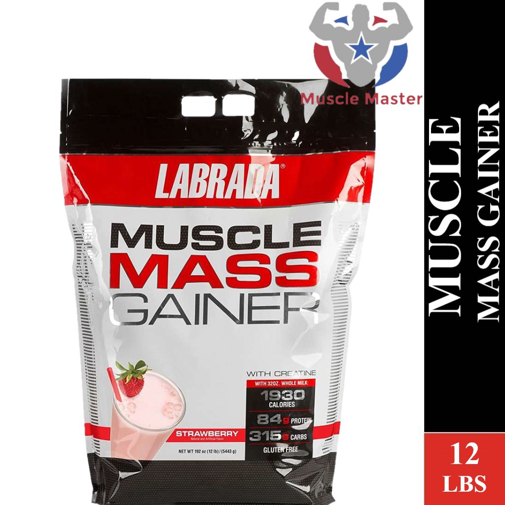 [GIVE Bottle] Labrada Muscle Mass Gainer 12lbs Weight Gain and Lean ...