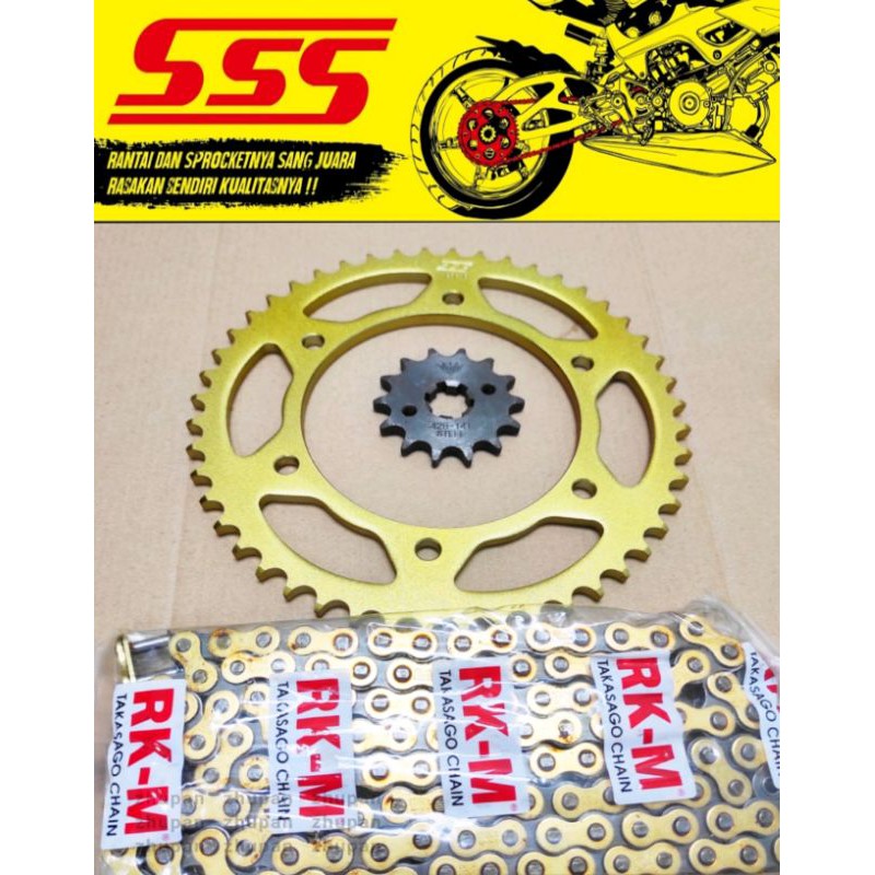 YAMAHA R15 V1 V2 V3 RACING SPROCKET GOLD SSS&RKM RKo-ring | Shopee Malaysia