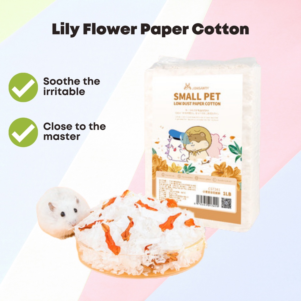 Jonsanty Hamster Bedding / Hamster Paper Bedding / Fiber Paper Cotton