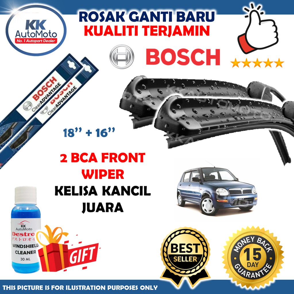 BCA Perodua Kancil / Kelisa / Juara 18" / 16" Bosch Clear Advantage