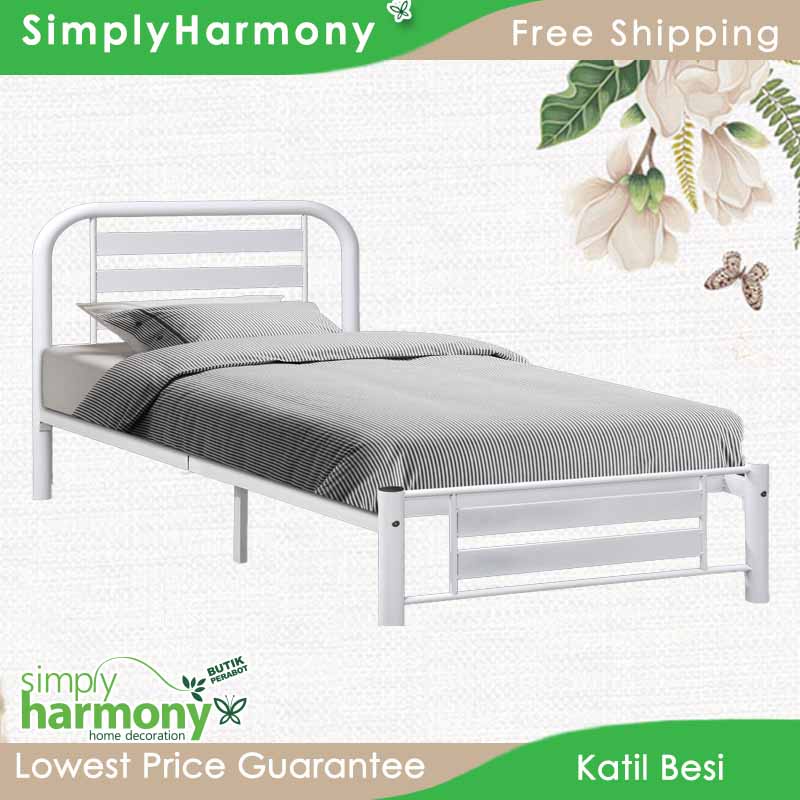 SHSB Metal Bed / Single Bed / Katil Kayu + Besi Single / Bujang ...