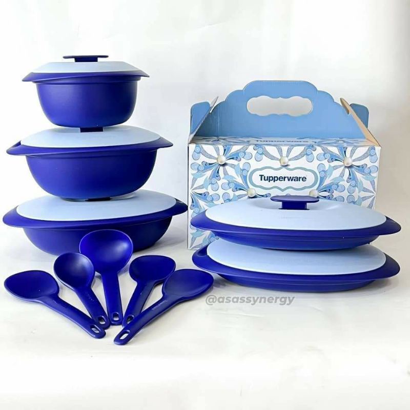 SET TUPPERWARE BIRU!! READY STOK!! MURAH MURAH Shopee Malaysia