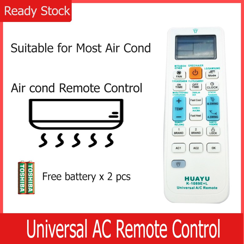 Universal Air Cond Remote All BrandAC Remote Control for Air Condition ...