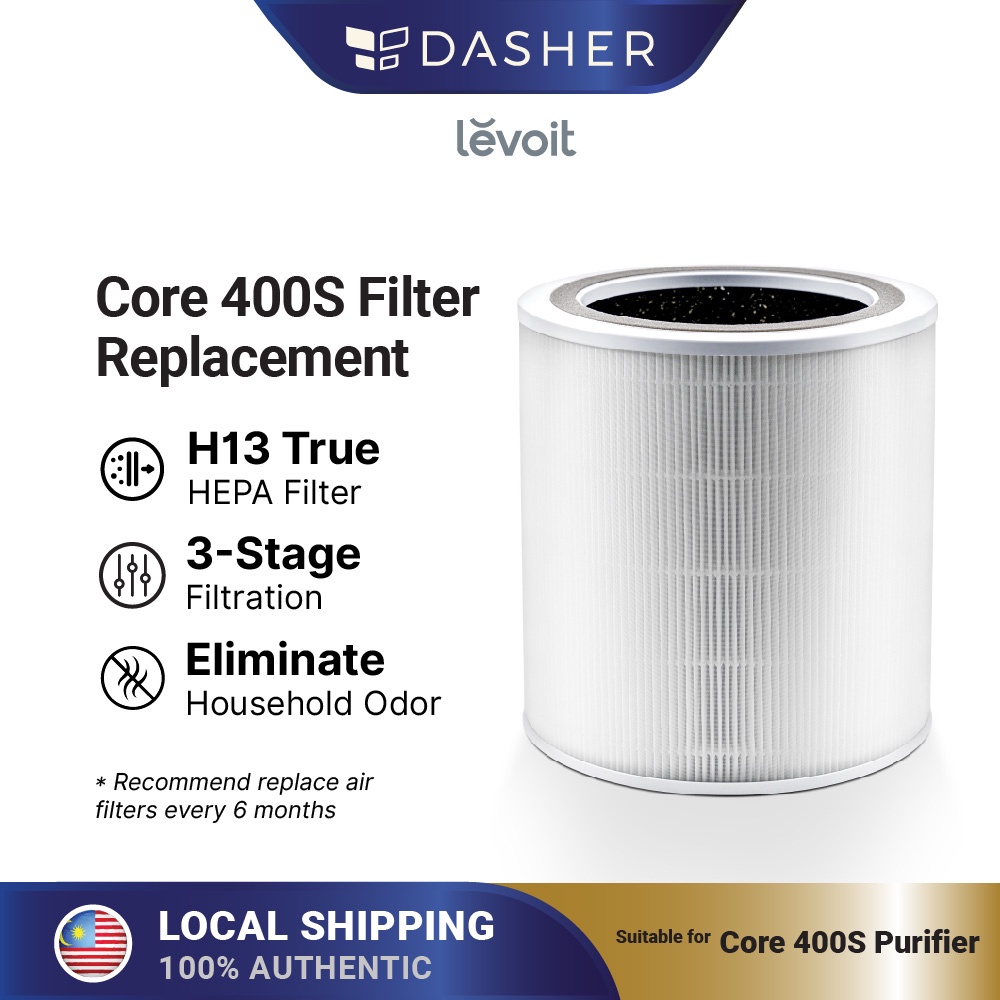 Levoit Core 400S True HEPA 3-Stage Replacement Filter Core 400S-RF - White