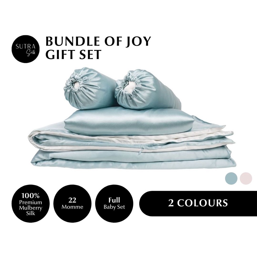 SUTRA SILK Bundle of Joy Baby Silk Bedding Gift Set Sarung Bantal