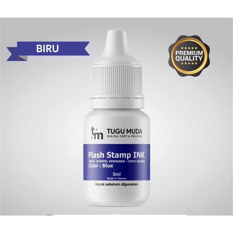 MERAH Red Color Ink Flash Stamp Premium Ink Waterproof (5ml) | Shopee ...