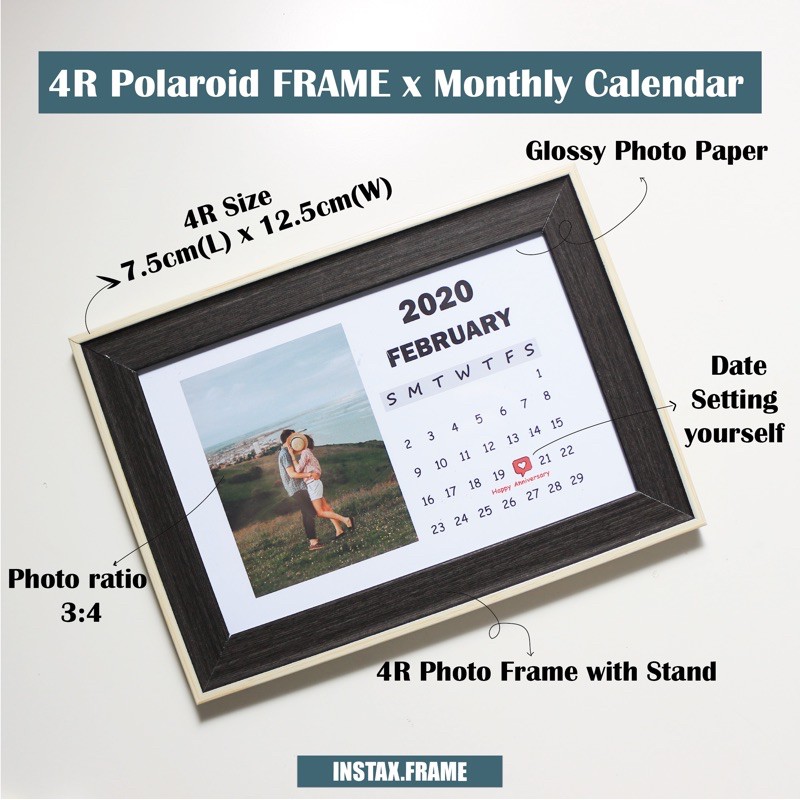 🔥READY STOCK🔥Customise Photo Frame x Monthly Calendar | Birthday gift ...
