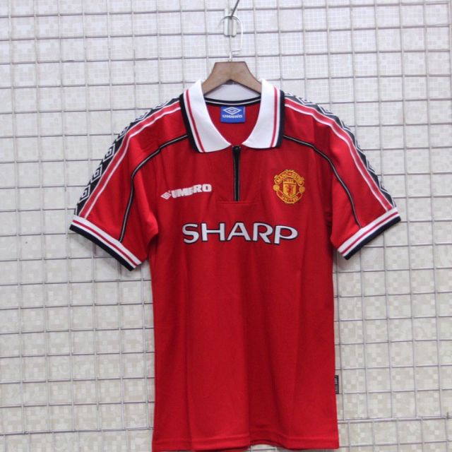 Manchester Man United Home 1998 1999 Vintage Classic Retro Football Jersey Jersi Bola Sepak 8504