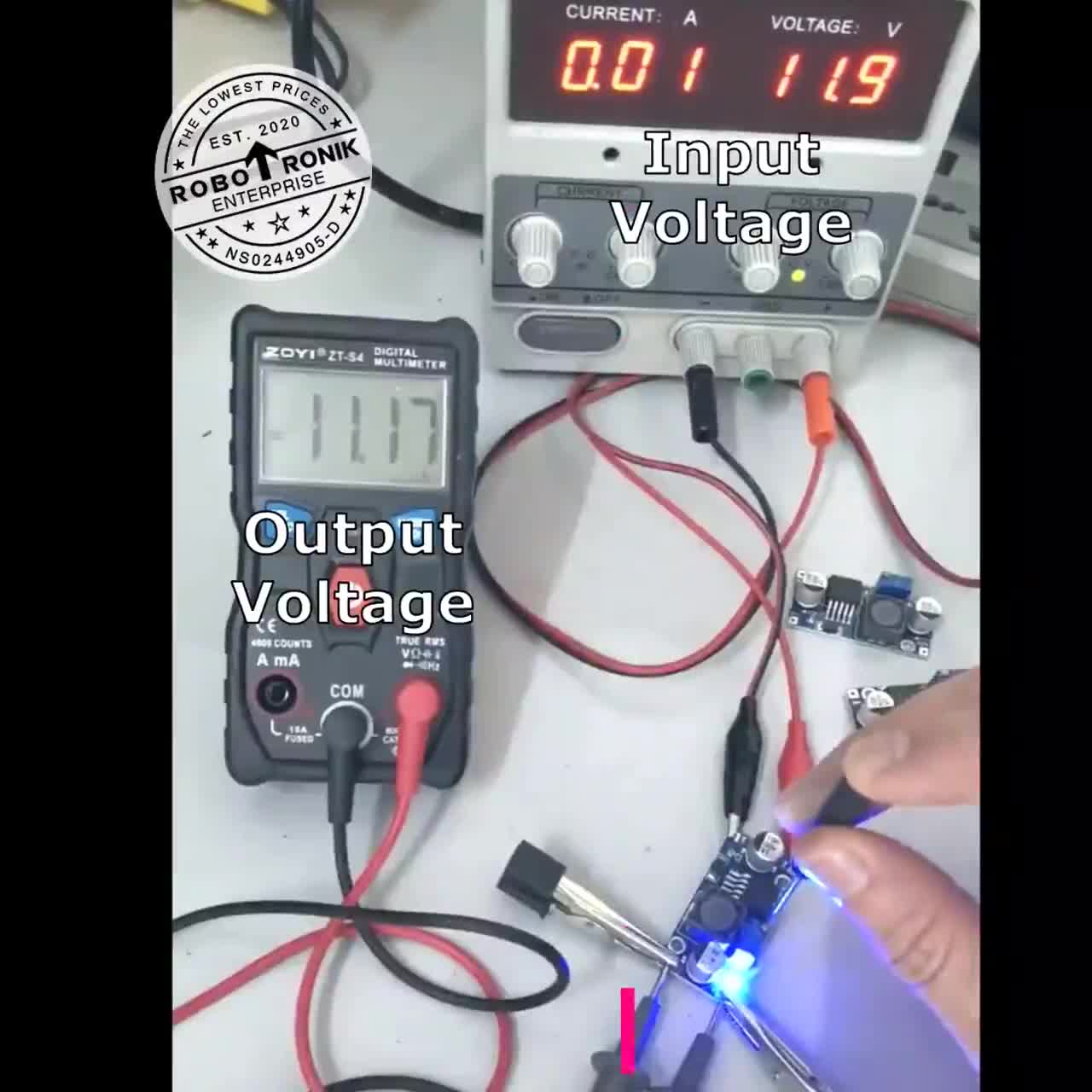 DC Step Down LM2596 (Adjustable) Case 2596 Display Buck Converter Turun ...