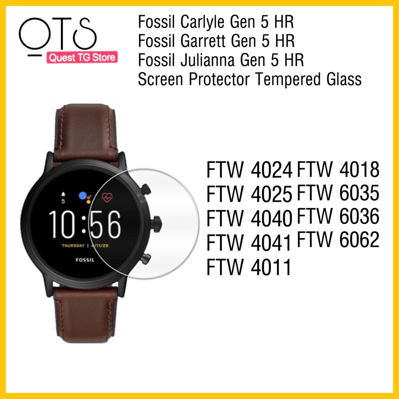 Fossil Carlyle Garrett Julianna Gen 5 Gen 5 Smart Watch HR Screen Protector Tempered Glass Shopee Malaysia