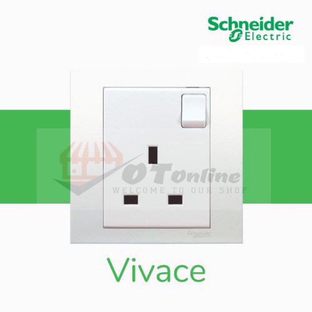 SCHNEIDER CLIPSAL VIVACE Soket & Suis/13A/15A/1GANG 20A/1GANG BELL ...