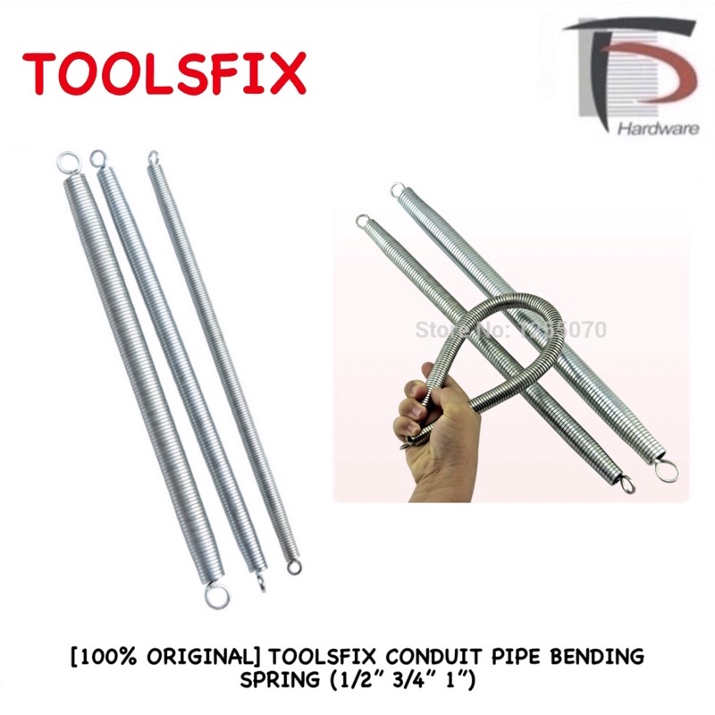 [100% ORIGINAL] TOOLSFIX CONDUIT PIPE BENDING SPRING (1/2” 3/4” 1 ...