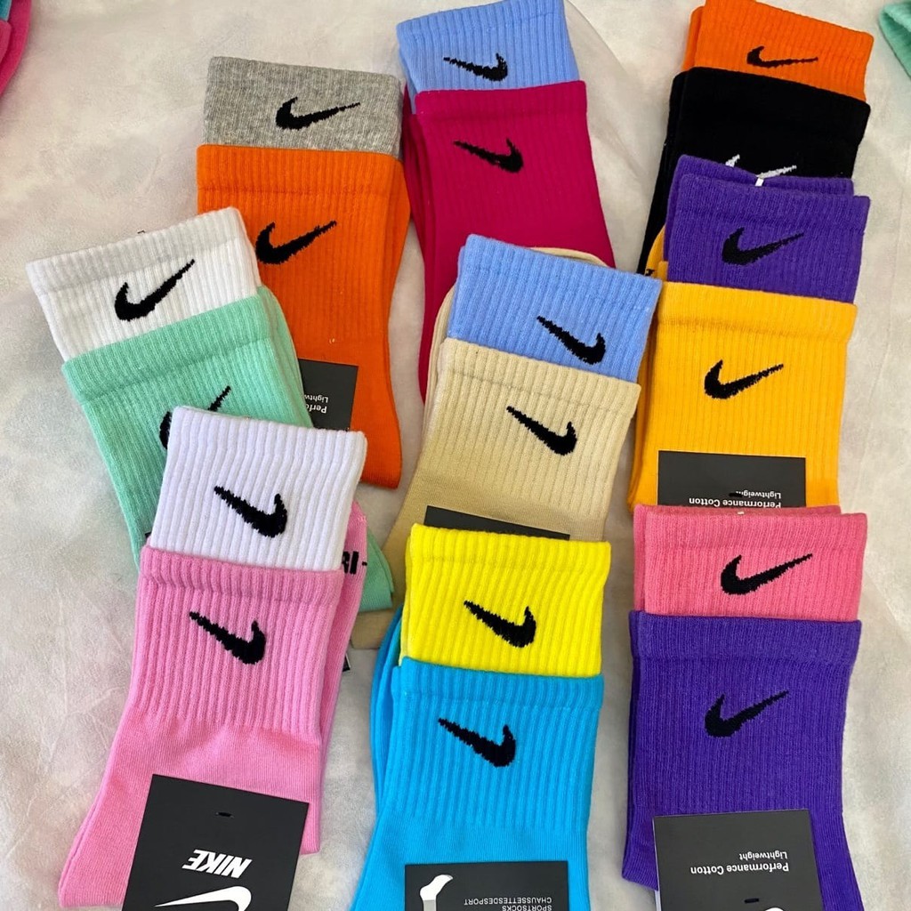 POPPY Ready Stock New Double Nike Socks White sports socks Man and ...