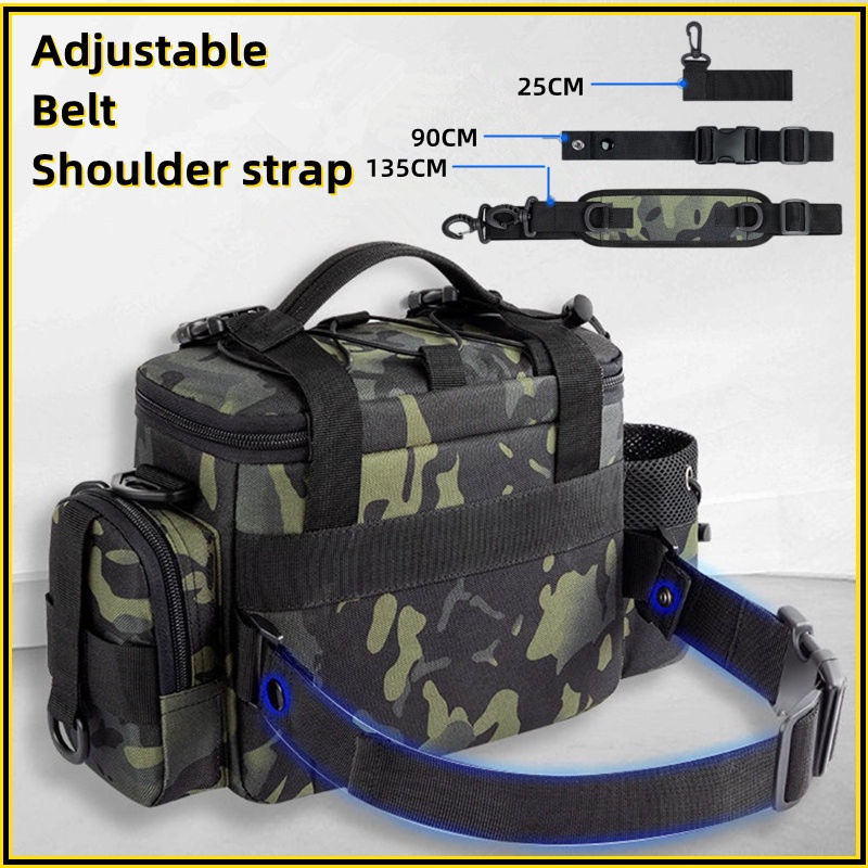 Multifunctional Fishing Tackle Bags Single Shoulder Crossbody Bag Waist  Pack Fish Lures Gear Utility Storage Fishing Bag X232G