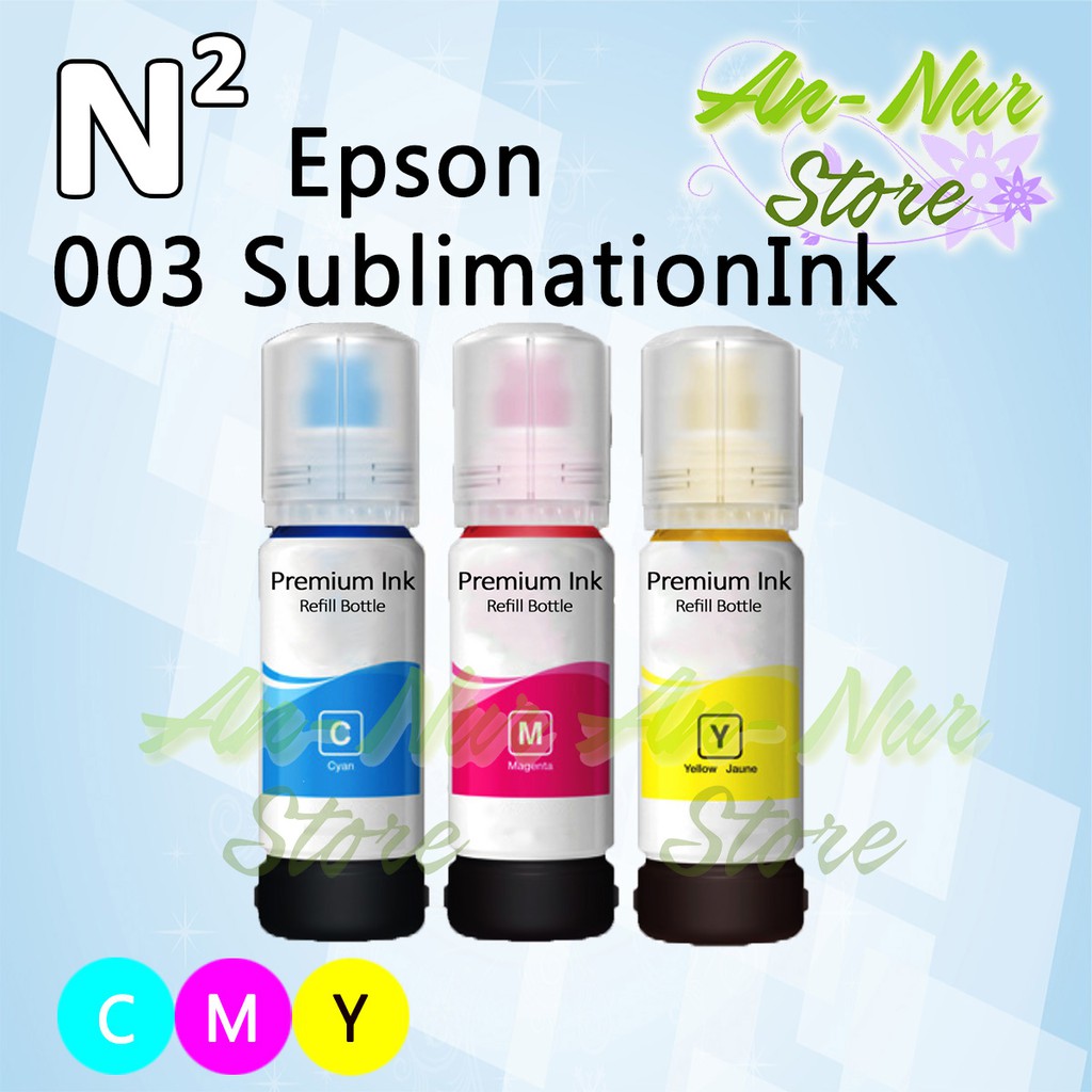 Epson Sublimation 003 Color only(Cyan,Yellow,Magenta)Bulk Pack Refill ...