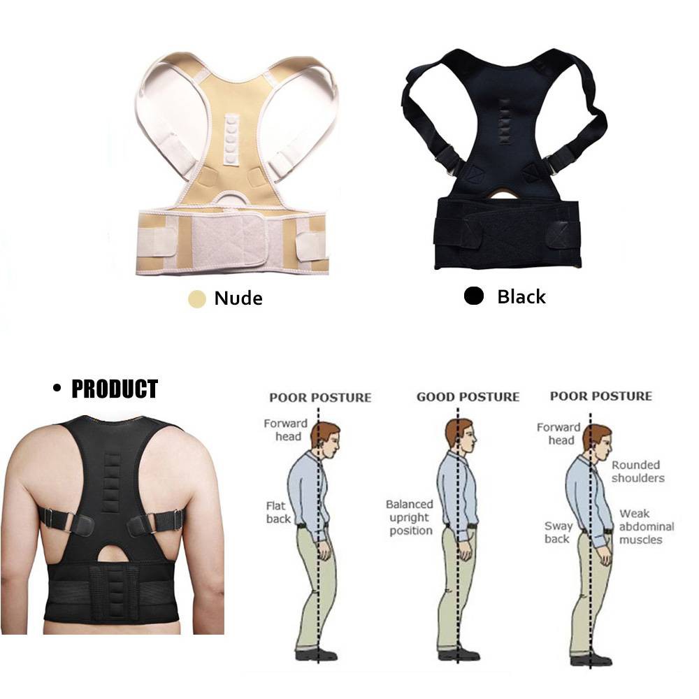 Fitness protective equipment Posture Corrector Magnet Therapy Back Support  Adjustable Braces and Supportsb Fitness protective equipment