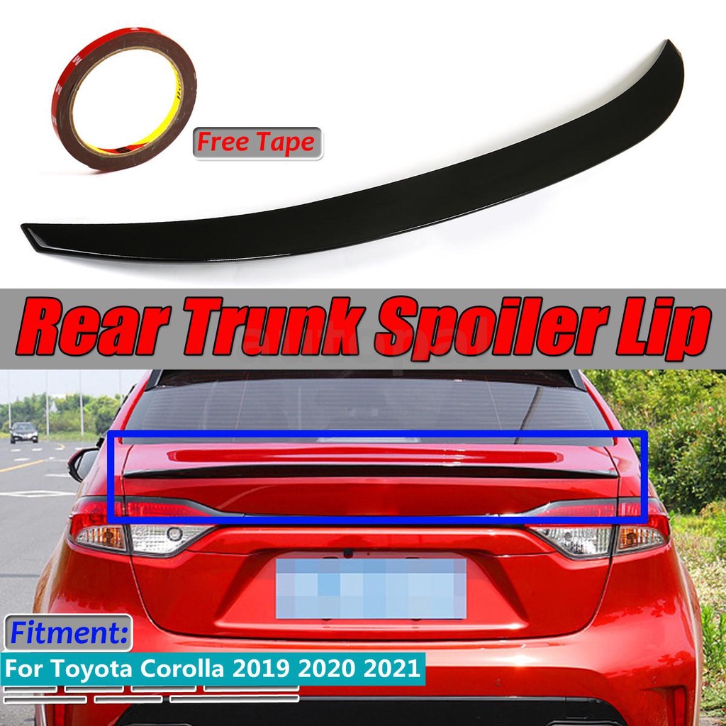 For 2020 Toyota Corolla ABS Bright black Rear Tail Trunk Spoiler Wing ...