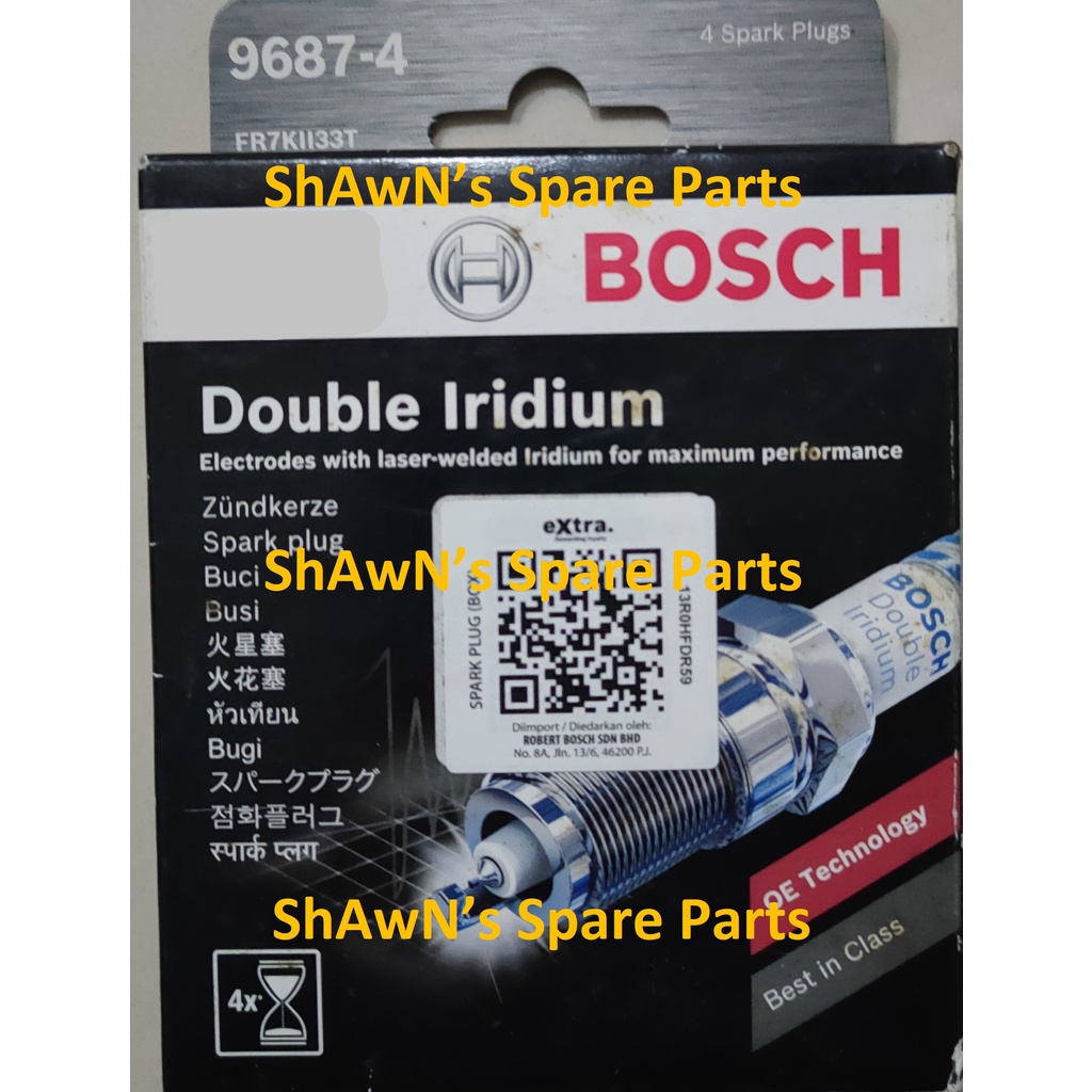 BOSCH Double Iridium Honda Civic SR4 EG SO4 EK EJ / City SX8 SEL TMO