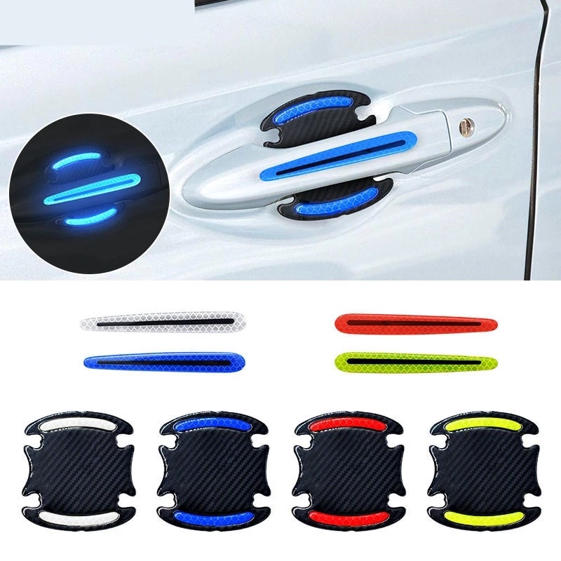 3D carbon fiber sticker door handle car door handle paint scratch protector sticker auto door