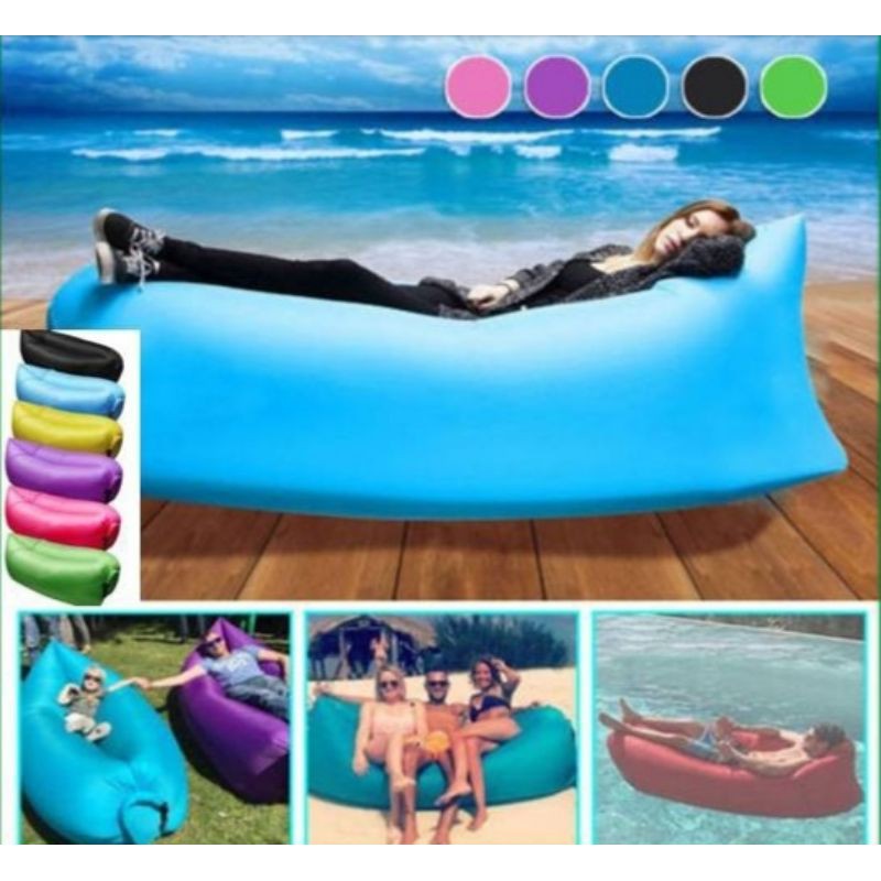 Wind inflated hot sale beach bed