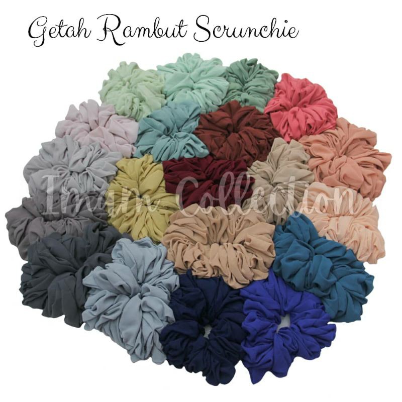 GETAH RAMBUT SCRUNCHIE PREMIUM - BORONG- 20PCS | Shopee Malaysia