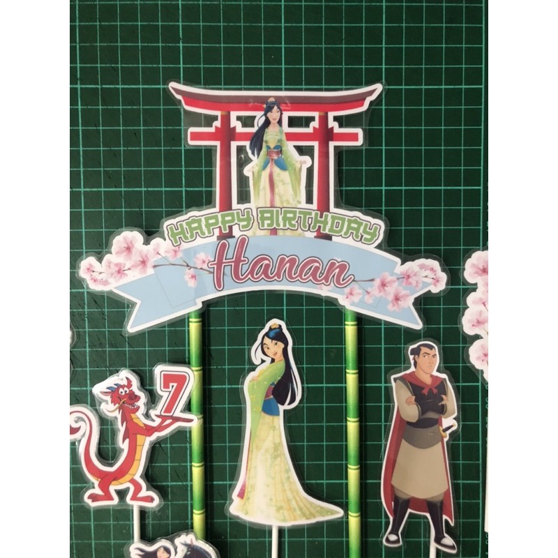 Mulan customize cake topper ( set of 6) | Shopee Malaysia
