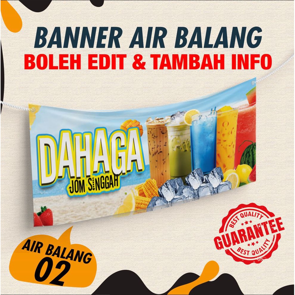 💖BANNER GERAI / JUALAN AIR BALANG / BANNER AIR BALANG💖FREE DESIGN BOLEH ...