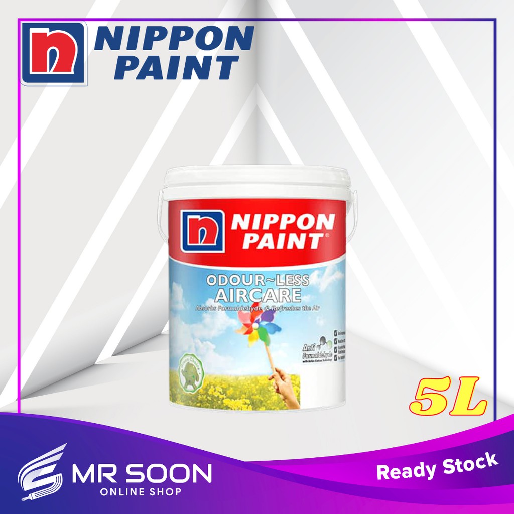 NIPPON PAINT Odour Less Air Care 5L Interior Wall Paint / Cat Dalam ...