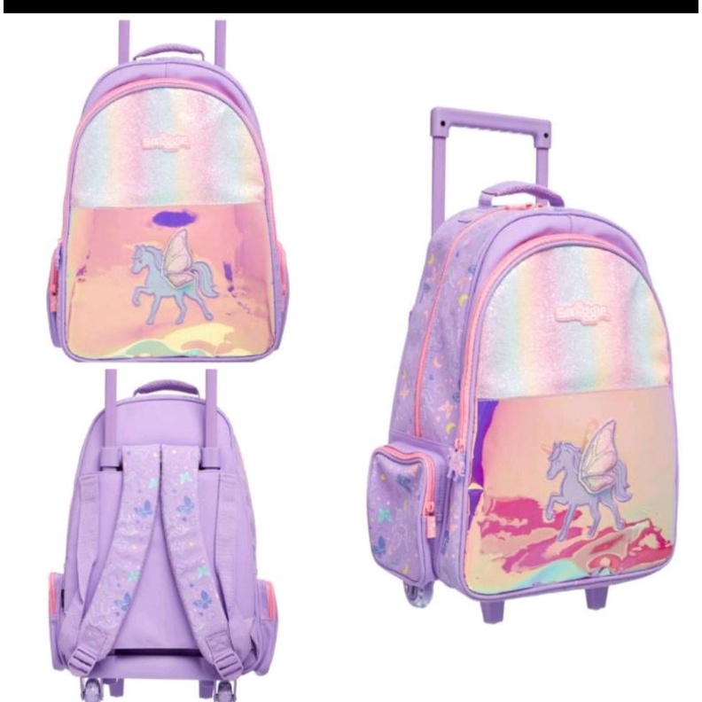 Smiggle Unicorn Lilac Suitcase on Wheels Bag - Sky Collection