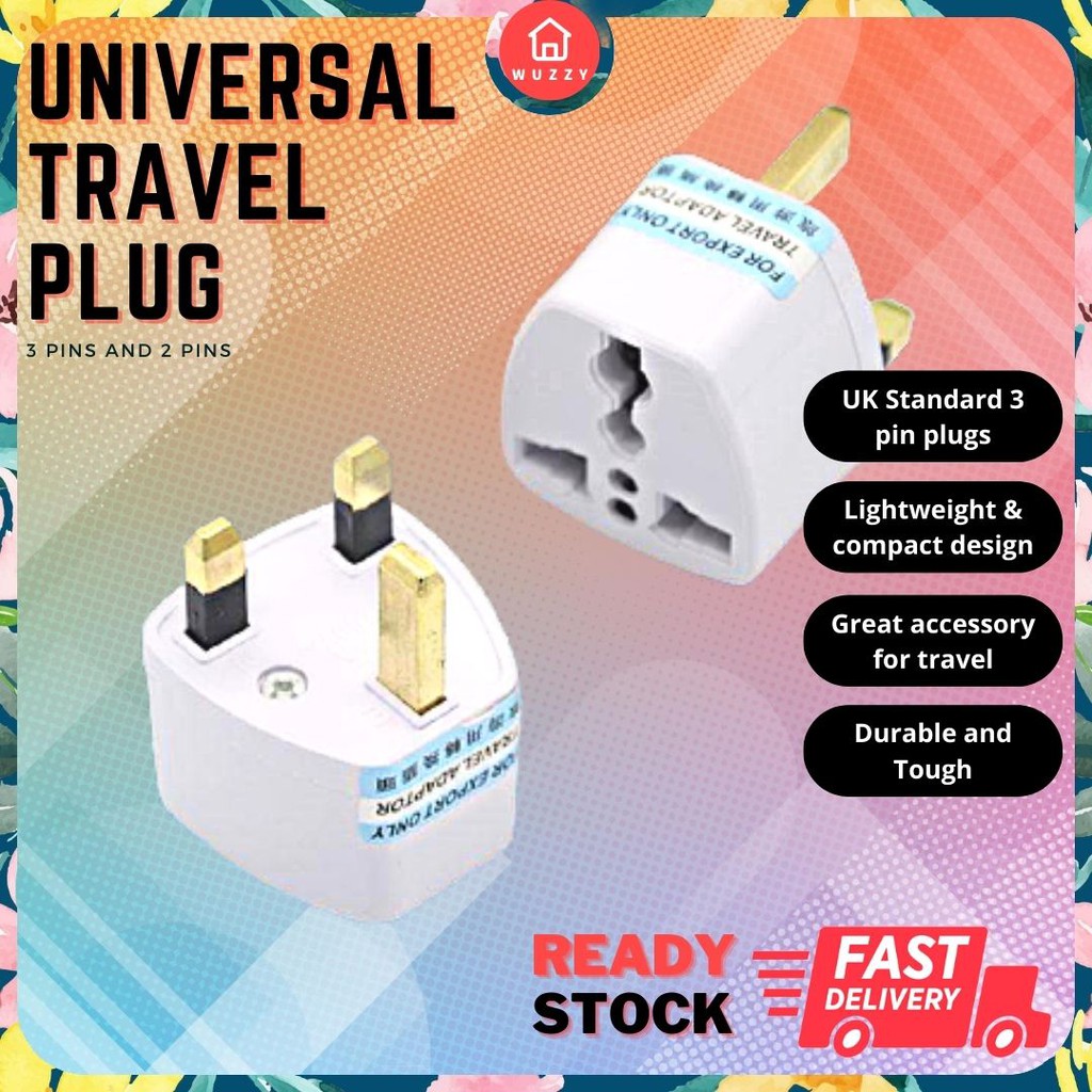 3 Pin Conversion Plug Universal 3 Pin Adapter British Socket Adapter