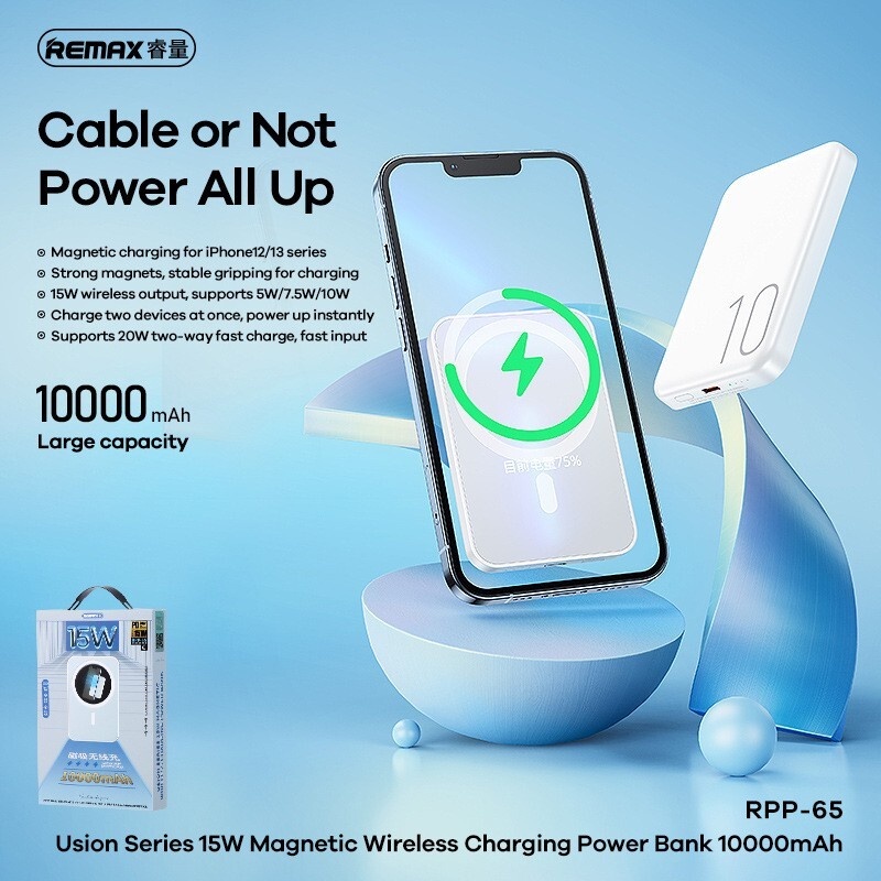 Remax Wireless Magnet 10000mAh Powerbank Original 15W Fast Charging 20W ...