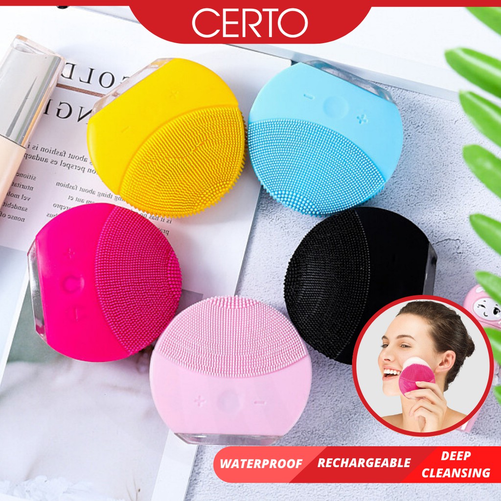 CERTO Mini 2 Forever Cleansing Electric Sonic Silicone Face Wash Brush