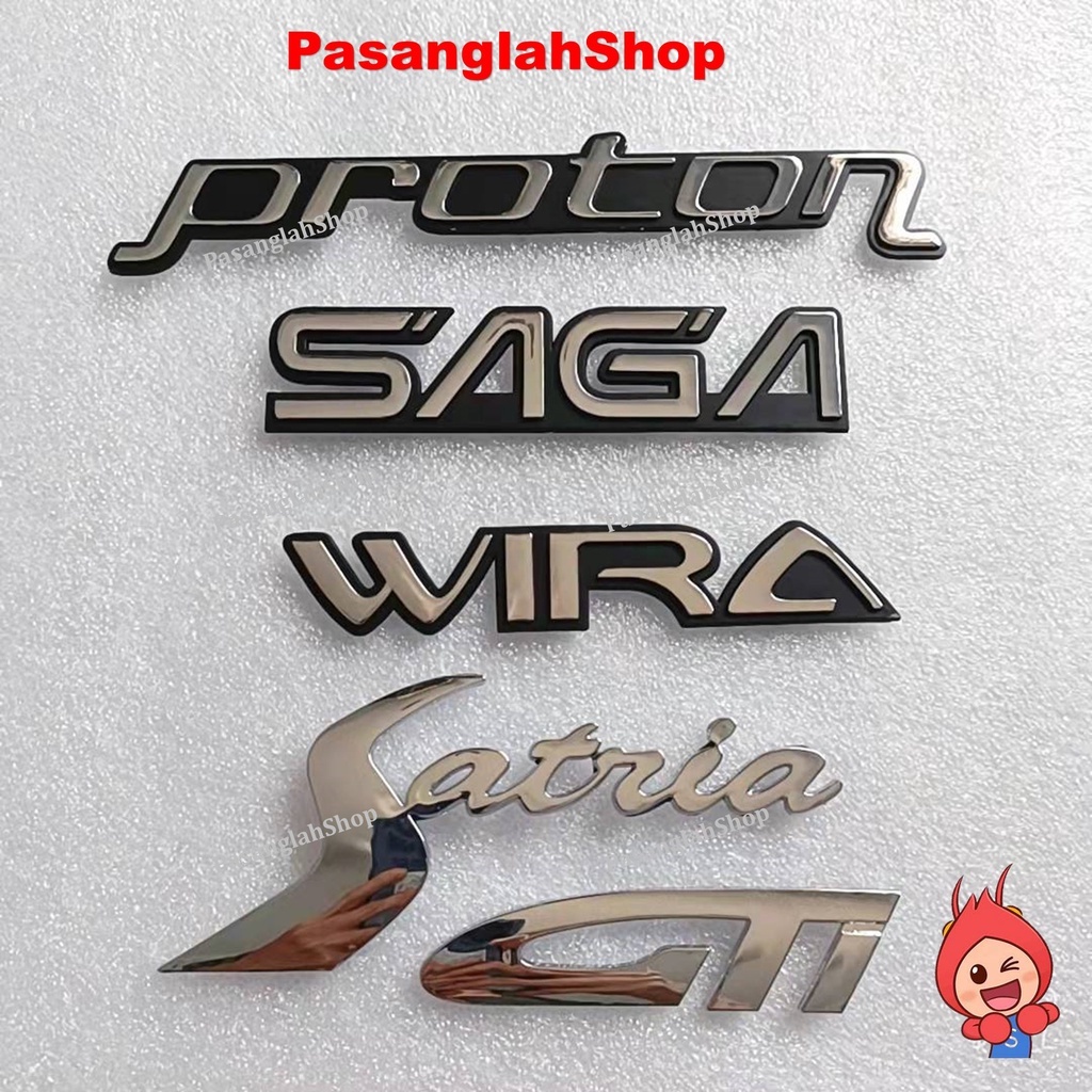 Keping Proton Wira Saga Satria Gti Logo Emblem Shopee Malaysia