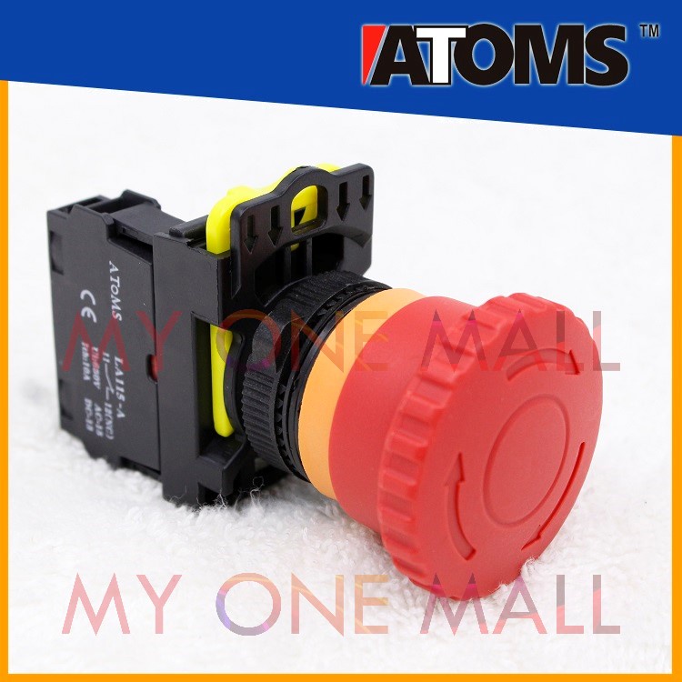 ATOMS LA115 A5 Illuminated & Non-Illuminated Emergency Stop Push Button ...