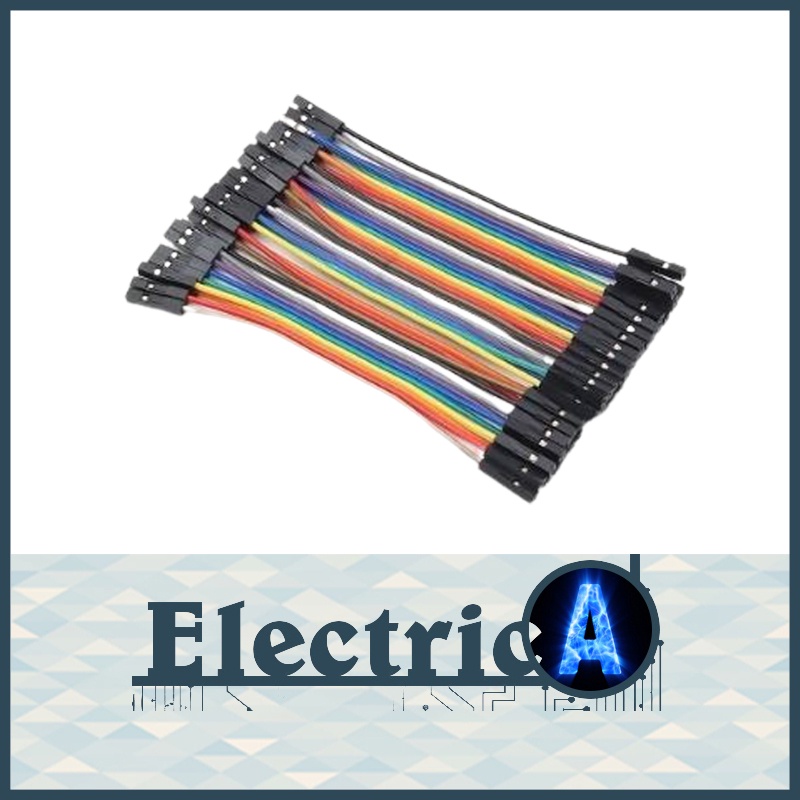 40P Female to Female Breadboard Dupont Jumper Wire FF Colorful 2.54mm - 10cm FF [ElectricA]