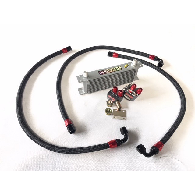 MOCAL Relocation Oil Cooler Kit with Nylon Braided Hose and Adaptor