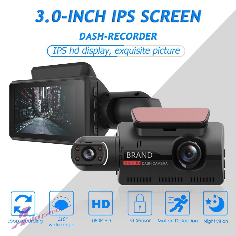 A68 Vehicle Blackbox DVR Dual Lens 1080 Full HD Car Video Recorder 3 ...